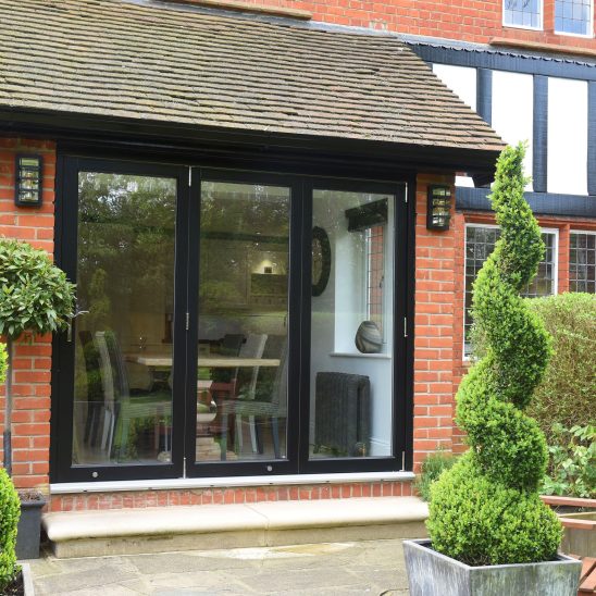 Black Timber Bi-Fold Doors