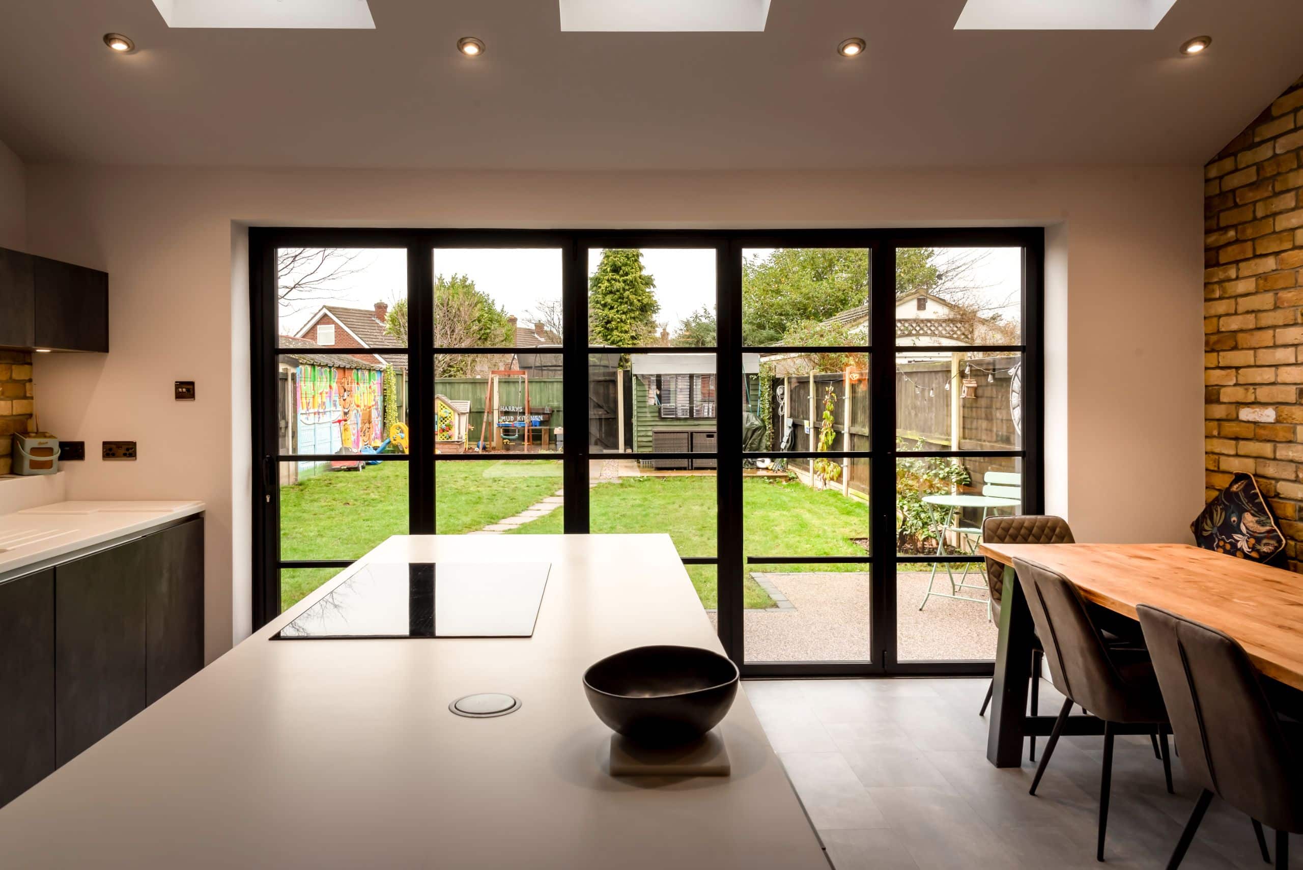 Sunflex Bi-Fold Doors - Heritage Steel Look in black