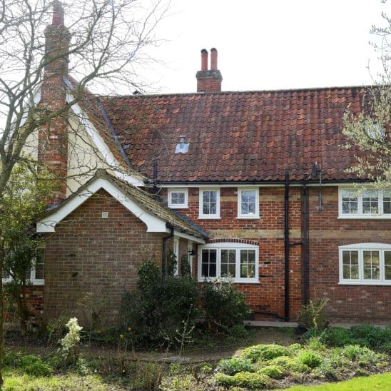 White timber casement windows in Suffolk