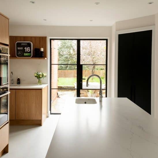 Aluco black steel look aluminium French doors