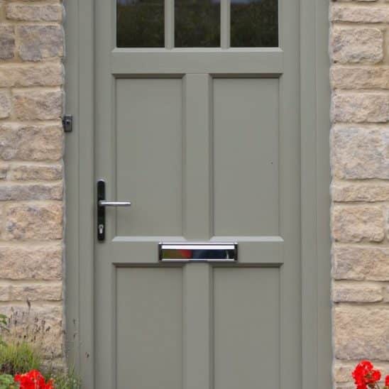 Grey Evolution PVCu Timber Effect Entrance Door