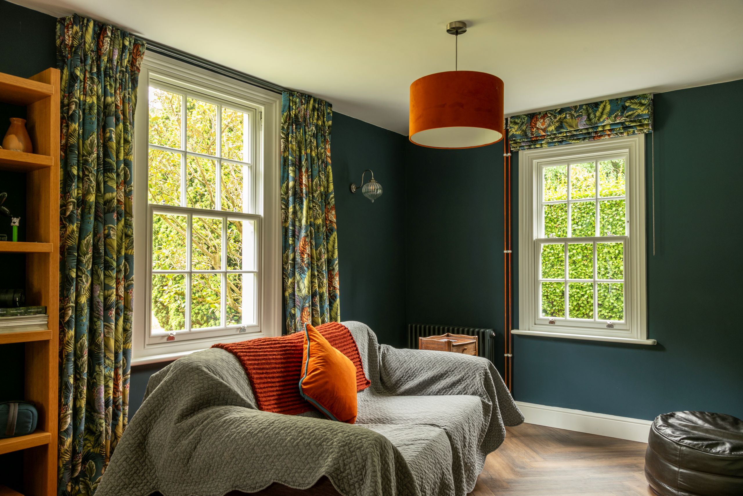 Slim timber sash windows with 18mm astragal bars