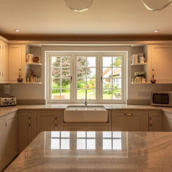Evolution flush casement window with Georgian astragal bars