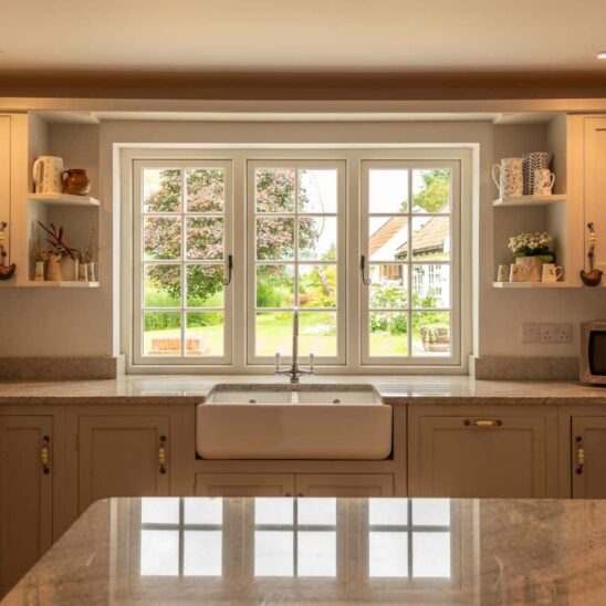 Evolution flush casement window with Georgian astragal bars