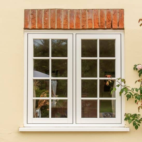 Evolution PVCu Timber Alternative casement windows in white with slim glazing bars