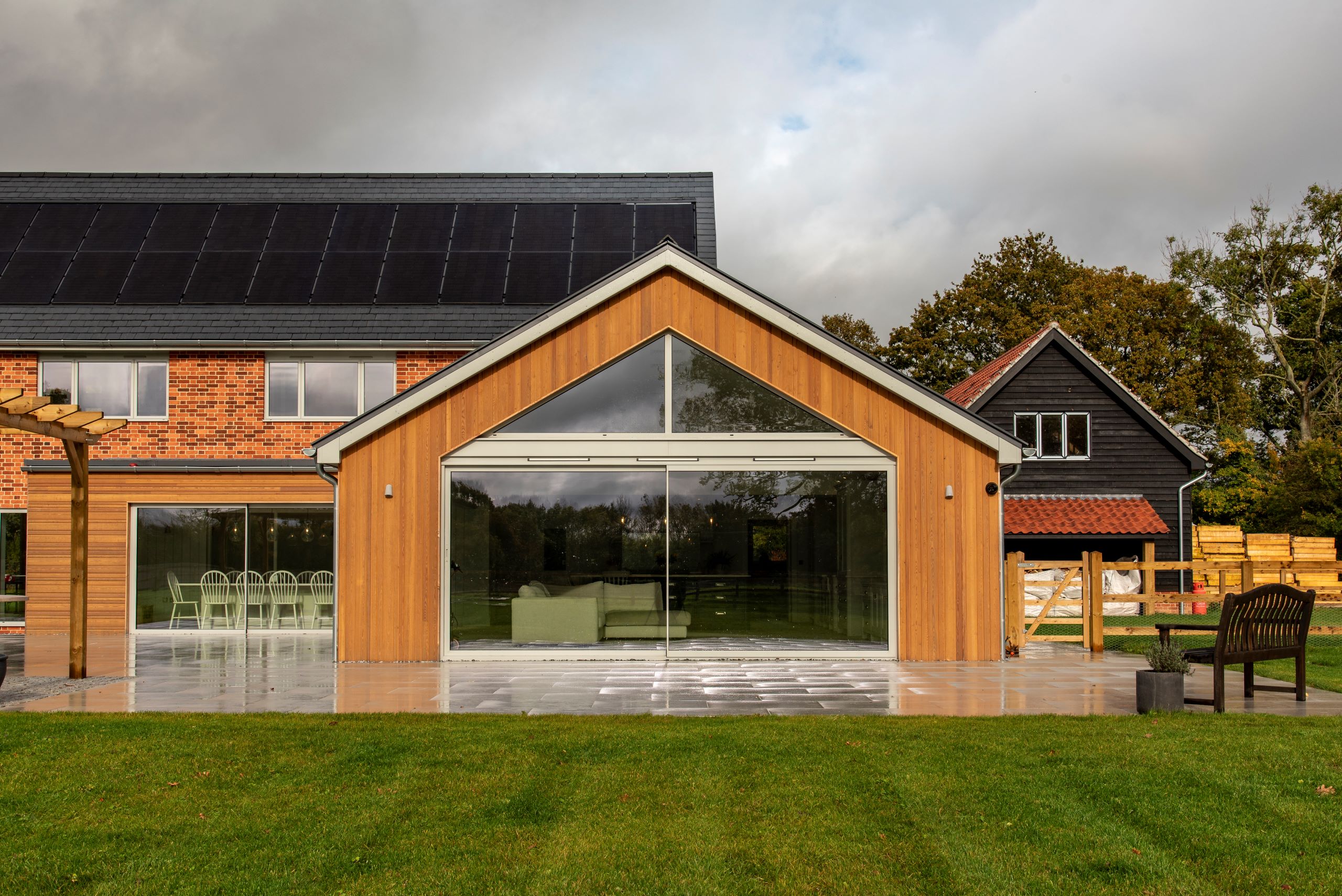 Matt Agate Grey Sunflex ultra slim sliding doors with 20mm sightlines