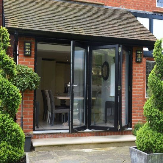 Black Timber Bi-Fold Doors