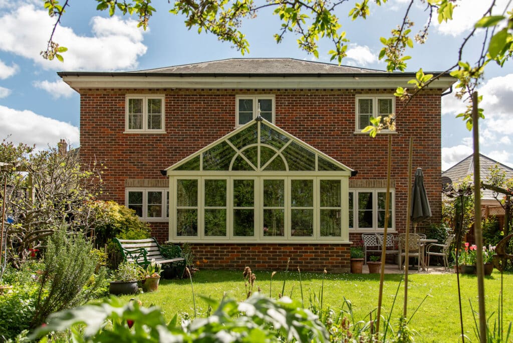 Newbuild House with conservatory and heritage windows and doors in suffolk